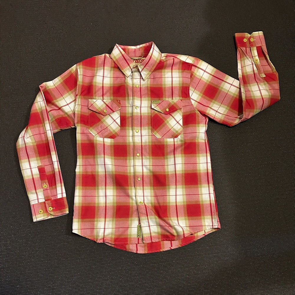 Dixxon Japanese red, white, pale green Flanne Size M